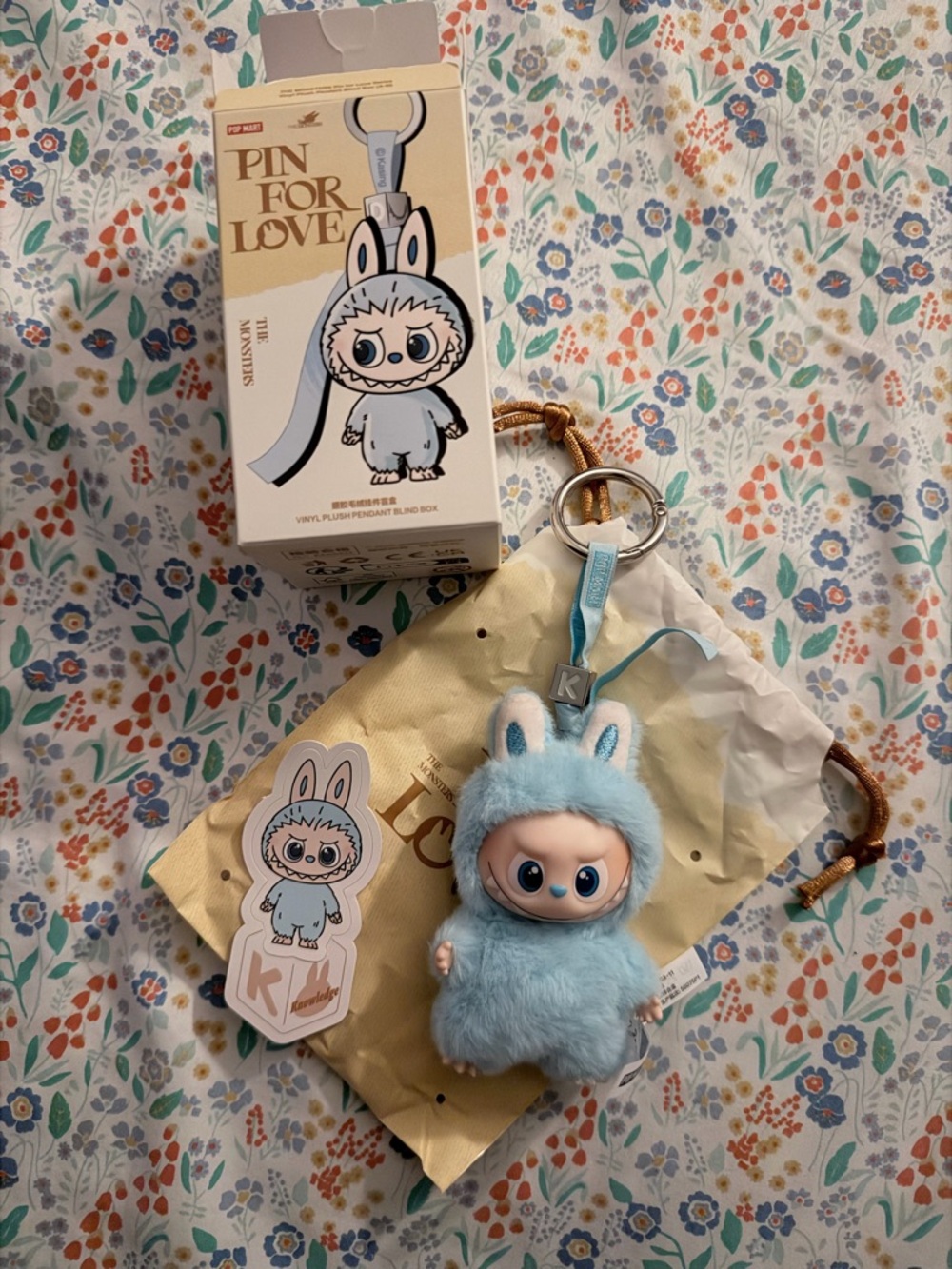 Labubu The Monsters Authentic ‘Pin for Love’ Keychain (New) Letter K